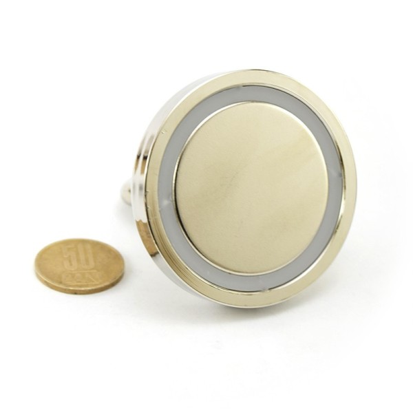 Magnet neodim oală D 60 mm cârlig inelar