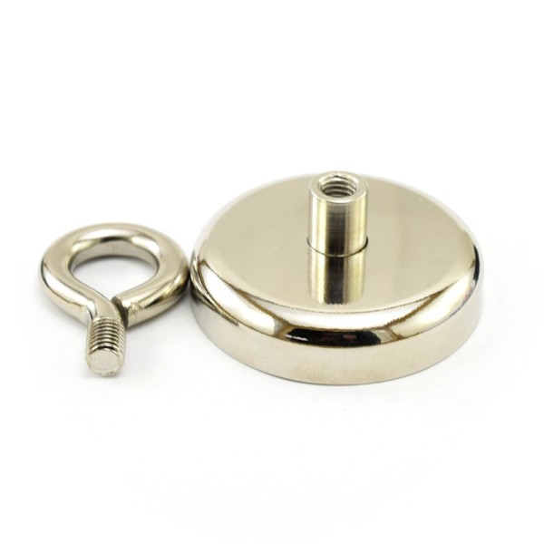 Неодимов магнит тенджера Ø60 мм с пръстеновиден кука