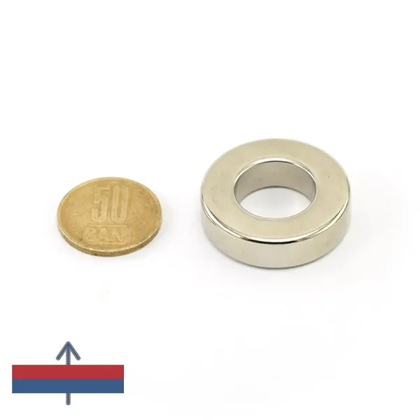 Magnet neodim inel 34 x 18 x 9 mm cu magnetizare Magnet neodim inel 34 x 18 x 9 mm cu magnetizare