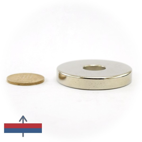 Magnet neodim inel 48 x 14 x 8 mm cu magnetizare 2