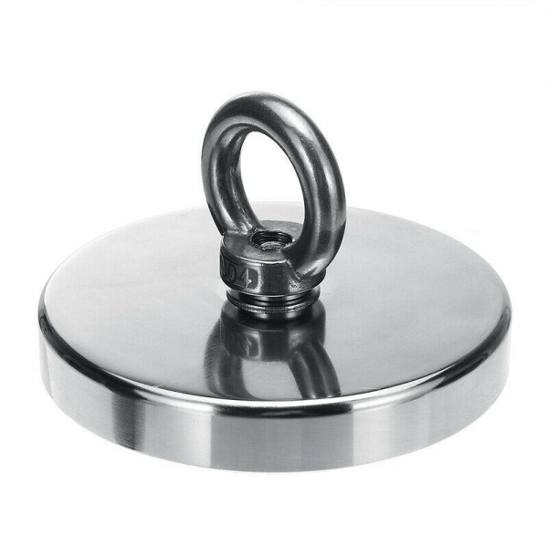 Неодимов магнит тенджера Ø120 мм с въртяща се пръстеновидна кука за магнитен риболов