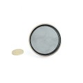 Феритен магнит тенджера Ø63 мм с монета 50 стотинки, изглед отдолу, феритен магнит
