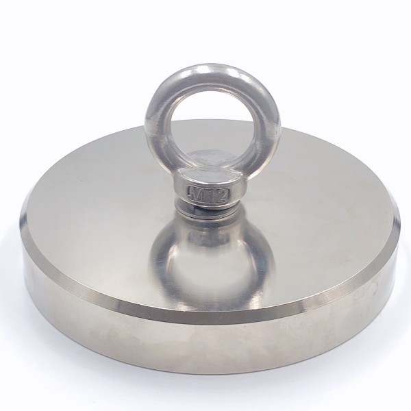 Magnet neodim oală D 136 mm cârlig inelar rotativ - magnet fishing