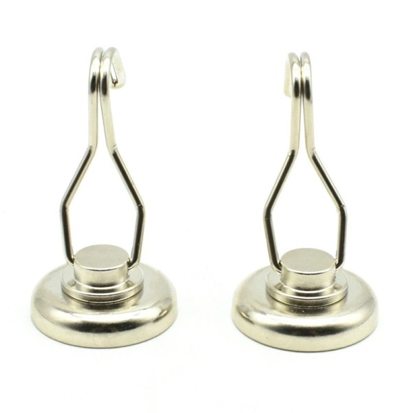 Неодимов магнит тенджера Ø36 мм с въртяща се кука / закачалка с 2 степени на свобода 180° / 360° - 2 броя