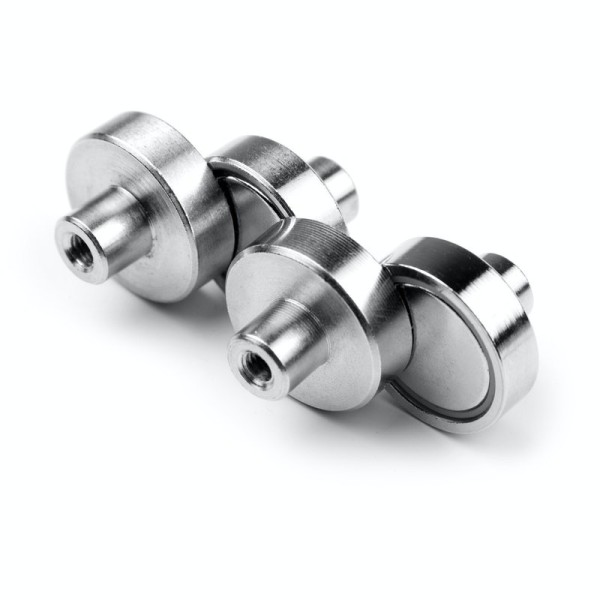 Magnet neodim oală D 16 mm filet interior 4 buc