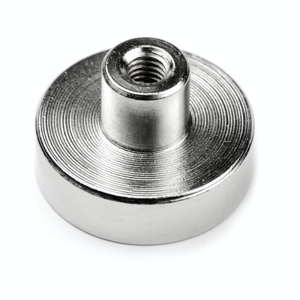 Magnet neodim oală D 16 mm filet interior de sus