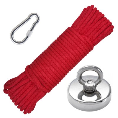 Set magnet fishing: Oală D 75, funie 6 mm, carabină cu piuliță