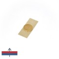 Неодимов магнит блок 64 x 25 x 1,3 мм с монета 50 стотинки отгоре