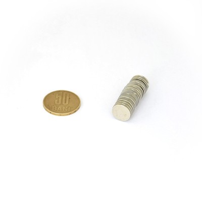 Magnet neodim disc 12 x 0,75 mm grup orizontal 50 bani