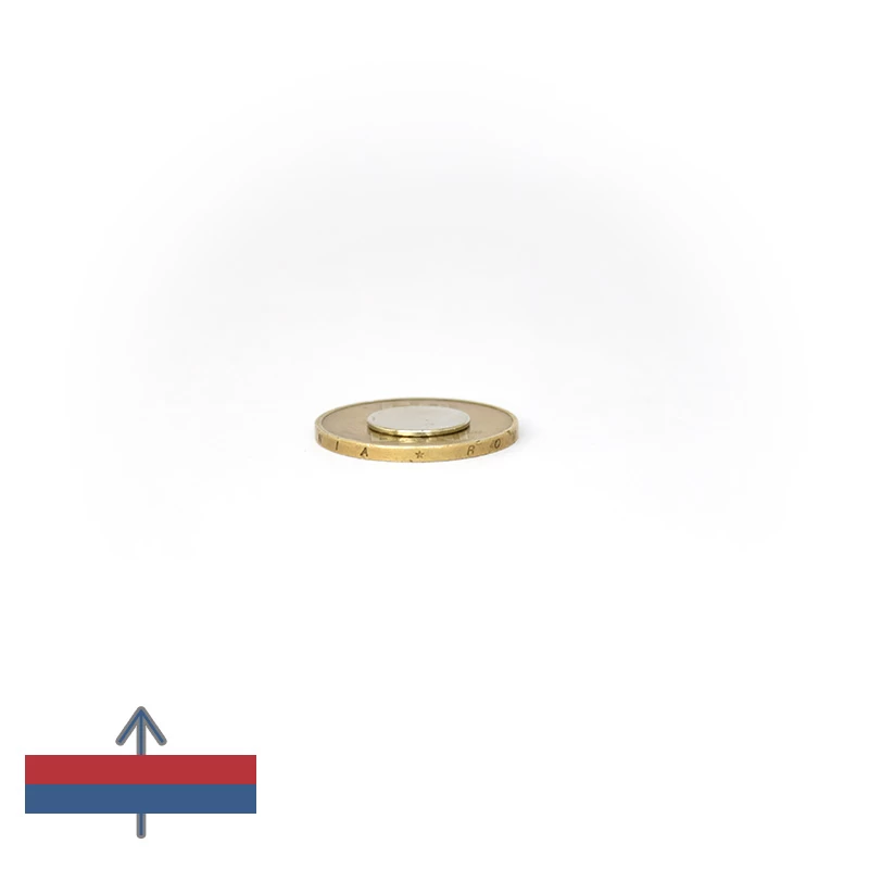 Magnet neodim disc 12 x 0,75 mm peste 50 bani magnetizare