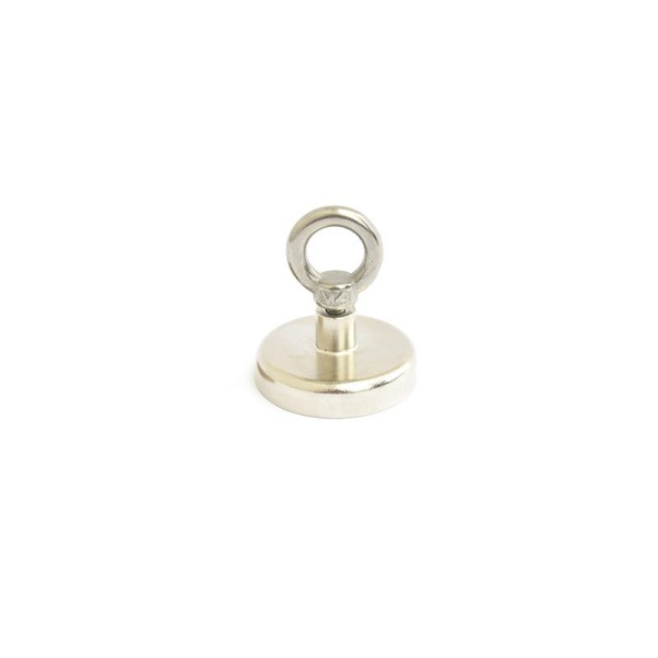 Magnet ferită oală D 32 mm cu cârlig inelar