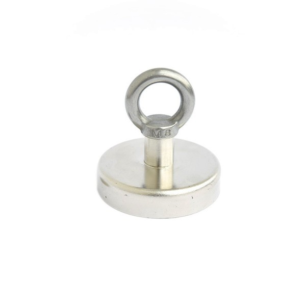Magnet ferită oală D 63 mm cu cârlig inelar