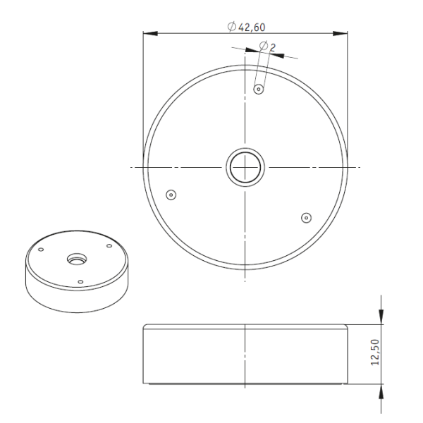 Феритен магнит пръстен 43 x 10 x 12,5 мм тип тенджера в бяла пластмасова кутия - схема