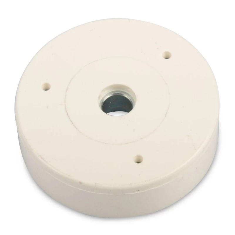 Magnet ferită inel 43 x 10 x 12,5 mm tip oală în carcasă de plastic alb verso