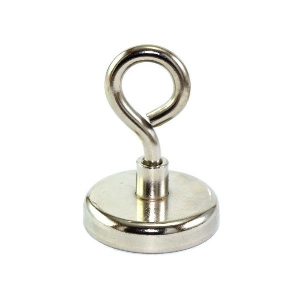 Неодимов магнит тенджера Ø42 мм с пръстеновидна кука