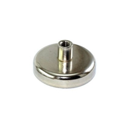 Magnet neodim oală D 42 mm cu gât filetat la interior