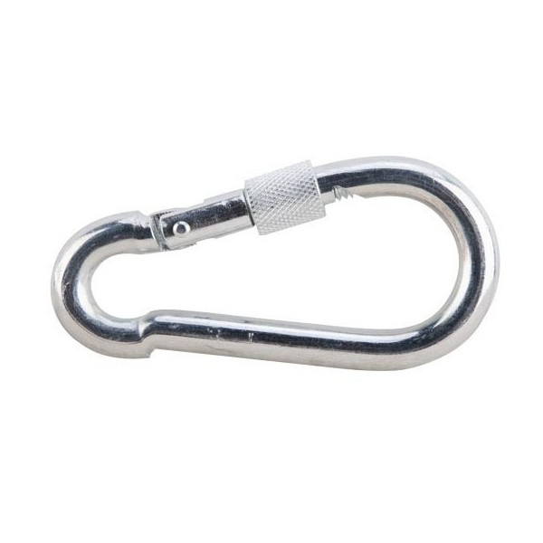 Карабинер с обезопасителна закопчалка и гайка