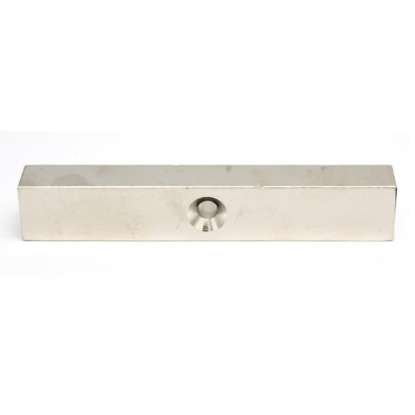 Magnet neodim bloc 120 x 20 x 15 mm gaură șanfren D7 / D12