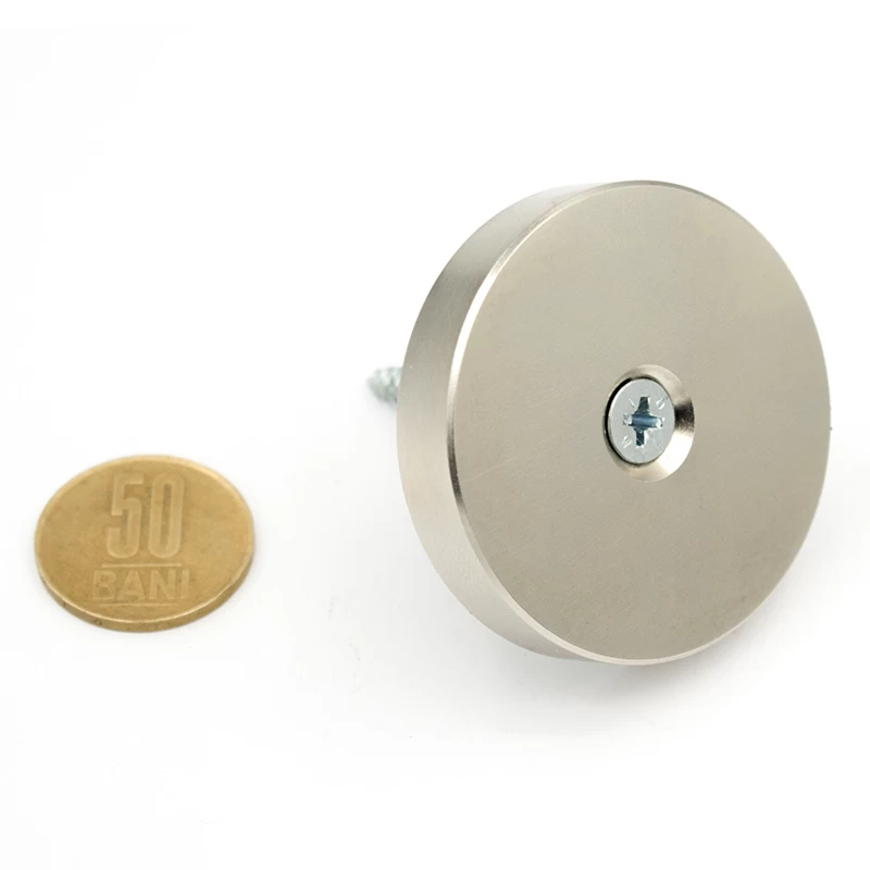Magnet neodim inel 50 x 5,5 x 10 mm cu șanfren cu șurub