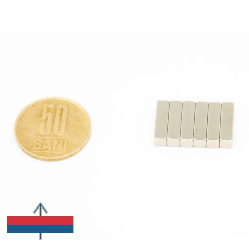 Magnet neodim bloc 15 x 4 x 4 mm cu 50 bani grup