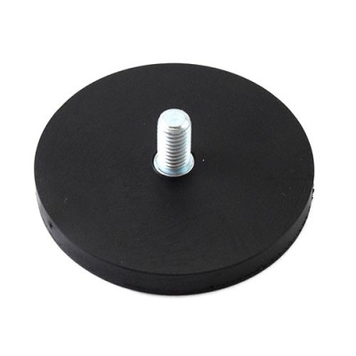Magnet neodim oală D 66 mm cauciucat cu filet exterior imagine principală