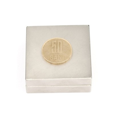 Magnet neodim puternic bloc 50 x 50 x 20 mm 2 buc. 50 x 50 x 10