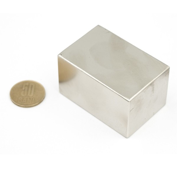 Magnet neodim bloc 60 x 40 x 35 mm cu 50 bani