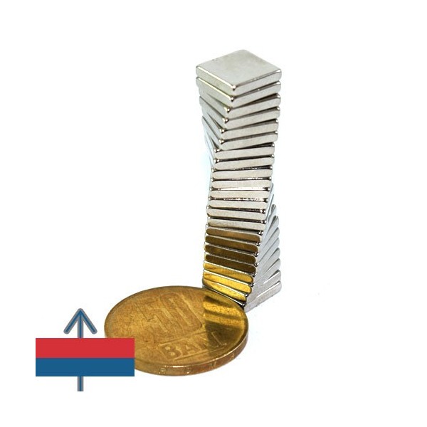 Magnet neodim bloc 10 x 10 x 02 mm 6