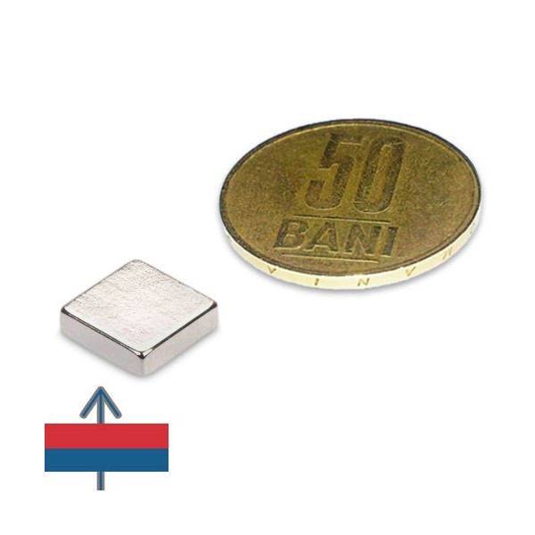 Magnet neodim bloc 10 x 10 x 03 mm 2