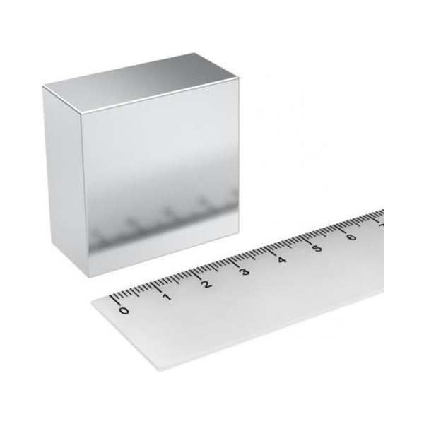 Magnet neodim bloc 40 x 40 x 20 mm cu rigla