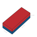 Неодимов магнит блок 20 x 10 x 05 мм C