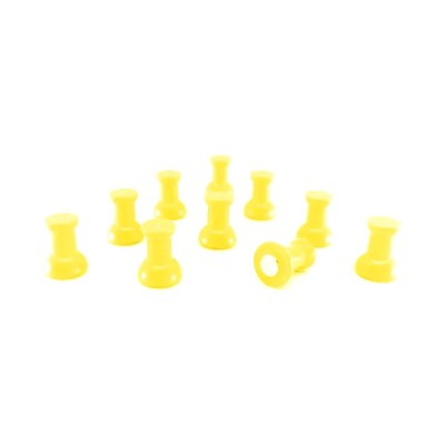 Pastilă magnetică neodim D 10,8 x 14,5 pioneză pinboard push pins - galben