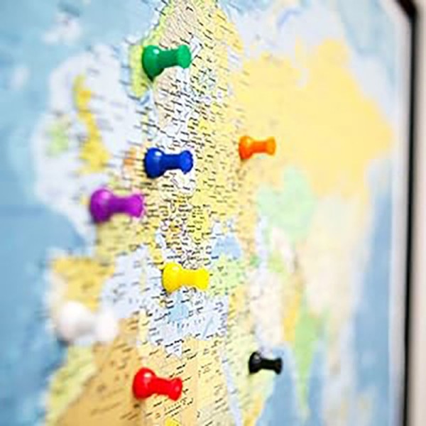 Неодимов магнитен пин D 10,8 x 14,5 mm кабърче за табло push pins – на карта