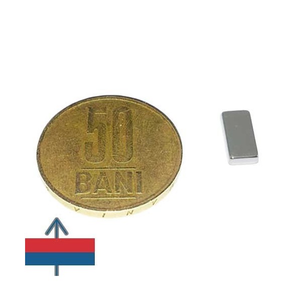 Magnet neodim bloc 10 x 05 x 02 mm 3