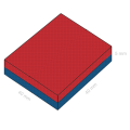 Неодимов магнит блок 40 x 40 x 05 мм C