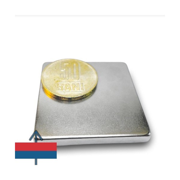 Неодимов магнит блок 40 x 40 x 05 мм 2