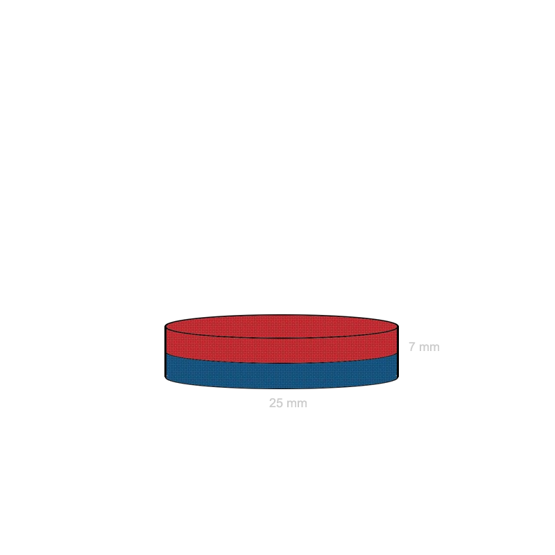 Magnet neodim disc 25 x 07 mm C