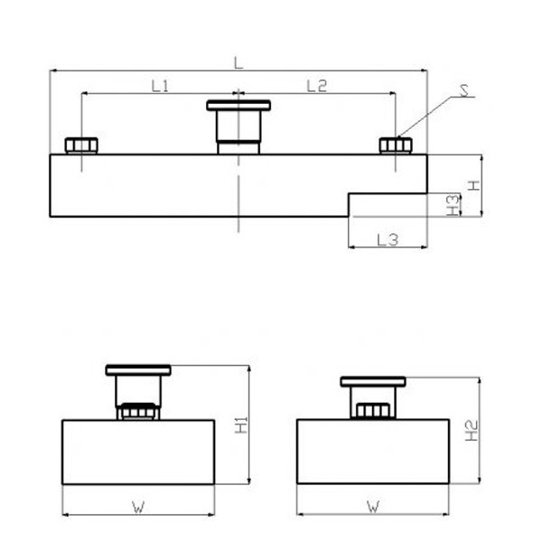 Магнит за кофраж 210 x 60 x 40 мм, сила 600 кг - схема