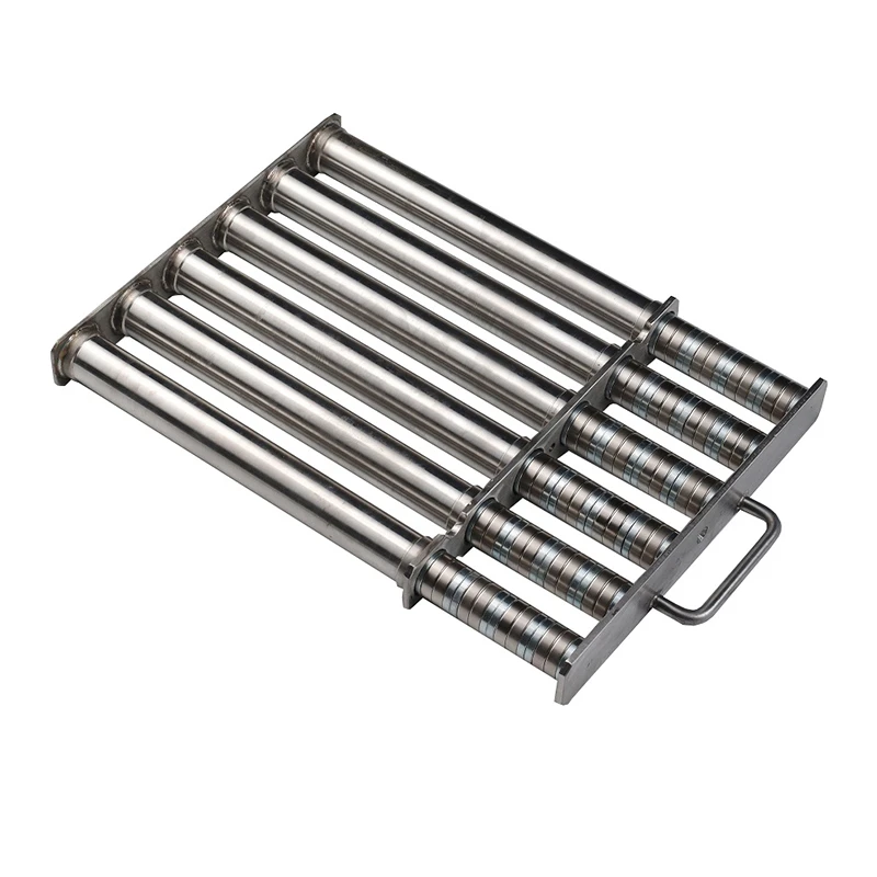 Grilă magnetică 300 x 300 mm cu 6 tuburi - curățare ușoară - deschisă