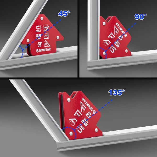 Магнитно устройство за фиксиране на части при заваряване 122 x 25 x 20 мм - тип A - ъгли