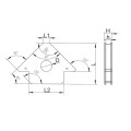 Магнит за заваряване 102 x 17 x 12 mm - тип A - магнитно устройство за фиксиране на детайли при заваряване - схема