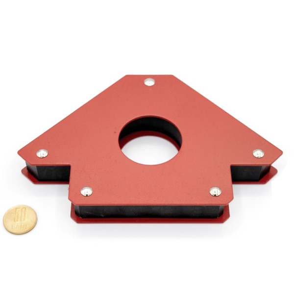 Магнит за заваряване 122 x 25 x 20 мм - тип A - магнитно устройство за фиксиране на заваръчни части - 50 стотинки