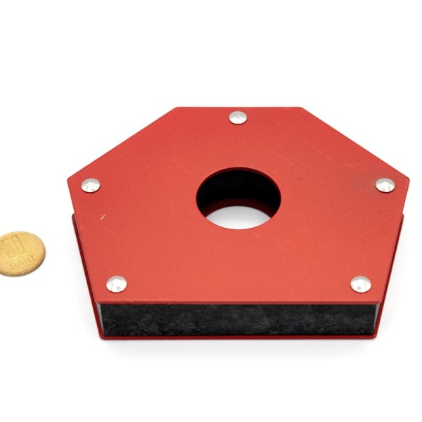 Magnet sudură 112 x 25 x 20 mm - tip B - dispozitiv magnetic fixare piese sudură cu moneda de 50 bani