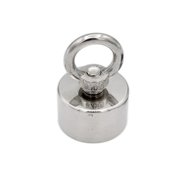 Неодимов магнит за риболов 360° Ø50 x В30 мм - сила 180/45 кг