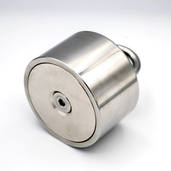 Magnet fishing 360° D 80 x H 50 mm - forță 640/160 kg - spate