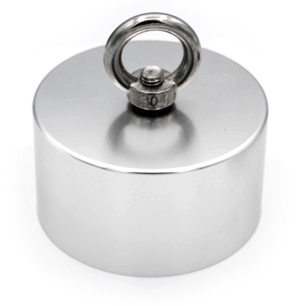 Неодимов магнит за риболов 360° Ø100 х В55 мм - сила 880/220 кг