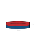 Неодимов магнит диск 12 x 02 мм - схема