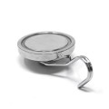 Неодимов магнит тенджера Ø42 мм с въртяща се кука / закачалка - обратна страна