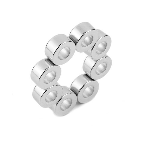 Magnet neodim inel 10 x 5 x 5 mm demonstrație magneți radiali