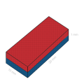 Неодимов магнит блок 20 x 10 x 0.1 мм C